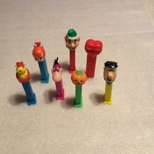 Lot of 7 old Pez dispensers